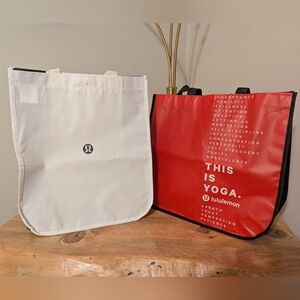 Lululemon Large Reusable Bags - Set of 2